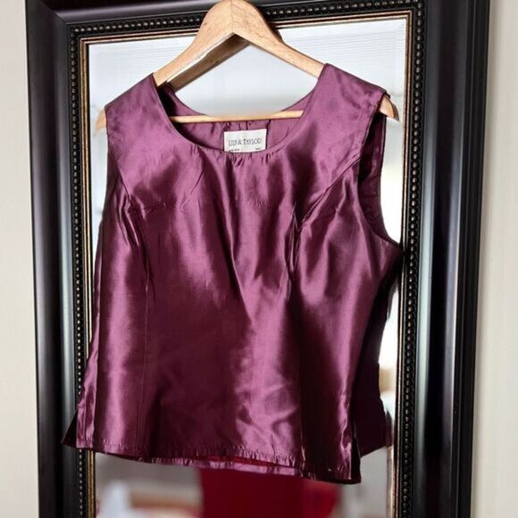 Lily & Taylor Tops - Lily & Taylor Sateen Formal Top Plum Size 12‎